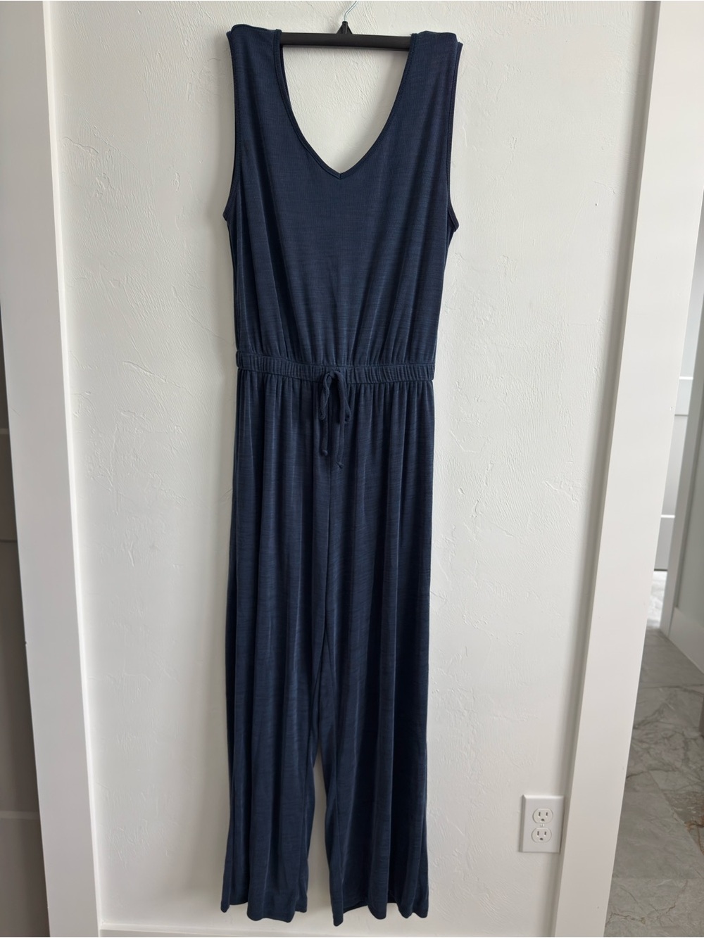 Nicole Miller Blue Sleeveless Wide Leg Jumpsuit Sz small Dark blue - Picture 2 of 6